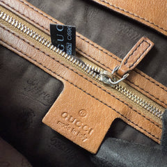 Pre-owned gucci-bamboo-monogram-large-tote-shoulder-bag