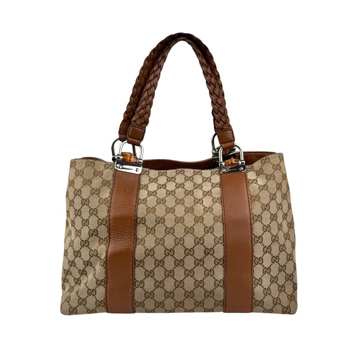 Gucci Bamboo Monogram Large Tote Shoulder Bag
