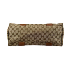 Pre-owned gucci-bamboo-monogram-large-tote-shoulder-bag