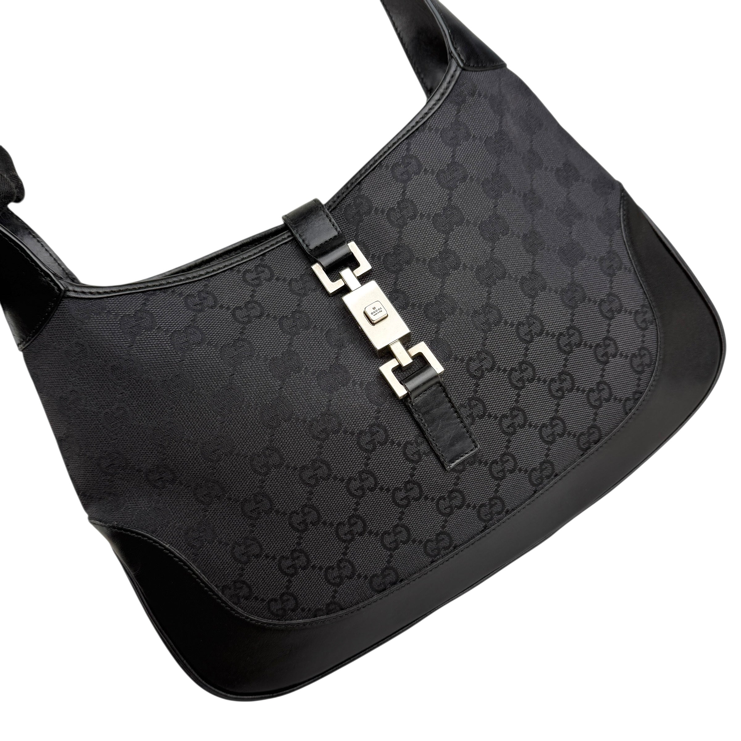 Pre-owned gucci-jackie-gg-canvas-shoulder-handbag