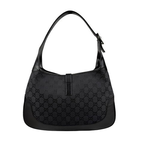 Pre-owned gucci-jackie-gg-canvas-shoulder-handbag back view