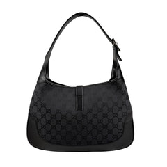 Pre-owned gucci-jackie-gg-canvas-shoulder-handbag back view