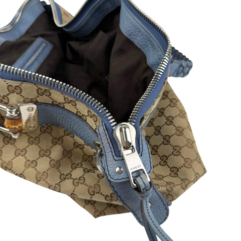 Gucci Monogram Bamboo Bar Tote