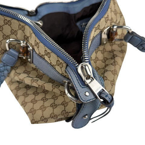 Gucci Monogram Bamboo Bar Tote