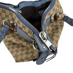 Pre-owned gucci-bamboo-bar-monogram-tote-handbag