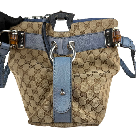Gucci Monogram Bamboo Bar Tote