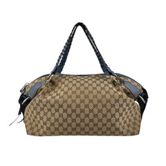 Pre-owned gucci-bamboo-bar-monogram-tote-handbag back view