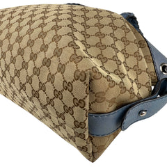 Pre-owned gucci-bamboo-bar-monogram-tote-handbag