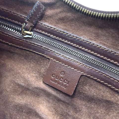 Pre-owned gucci-reins-leather-hobo-handbag