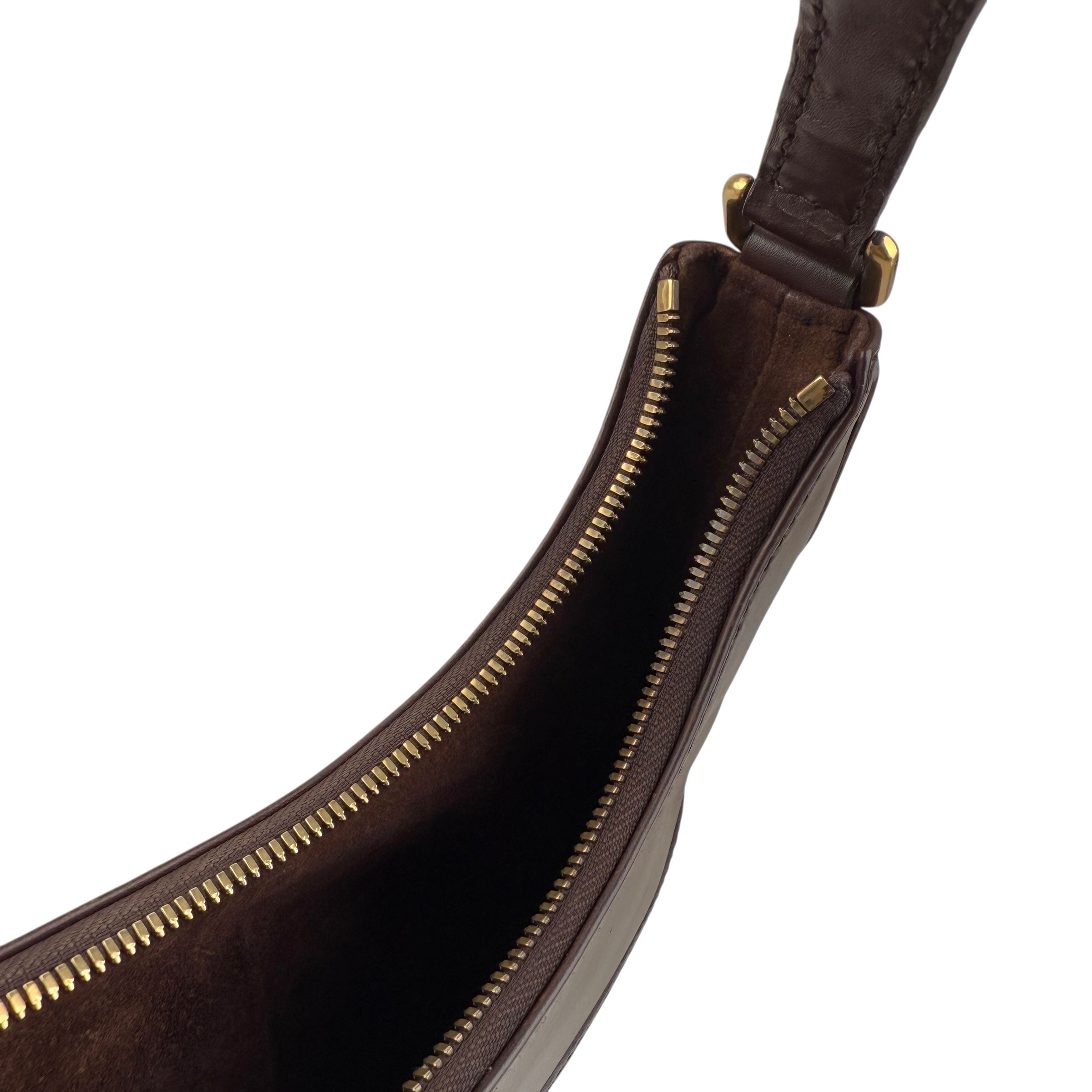 Pre-owned gucci-reins-leather-hobo-handbag