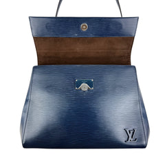 Pre-owned louis-vuitton-medium-cluny-leather-handbag-indigo-epi