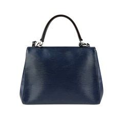 Pre-owned louis-vuitton-medium-cluny-leather-handbag-indigo-epi back view