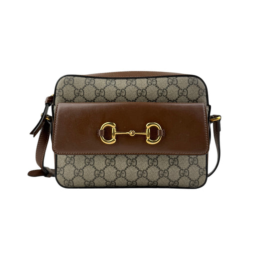 Gucci 1955 Horsebit Gg Supreme Shoulder Bag