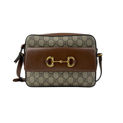 Pre-owned Gucci 1955 Horsebit GG Supreme Shoulder Bag shoulder bag main image