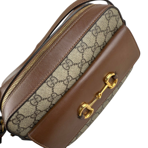 Pre-owned Gucci 1955 Horsebit GG Supreme Shoulder Bag shoulder bag