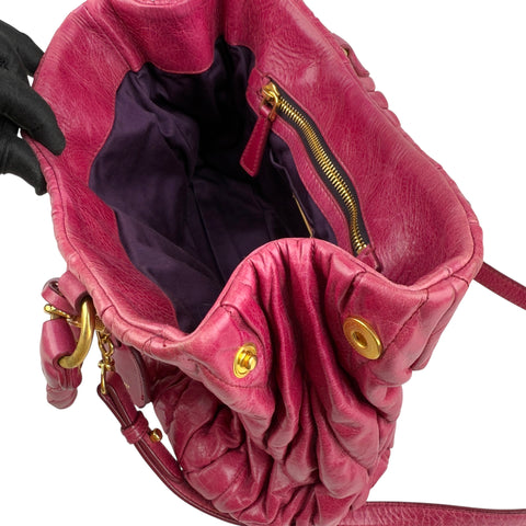Miu Miu Matelassé Two-Handle Shoulder Bag