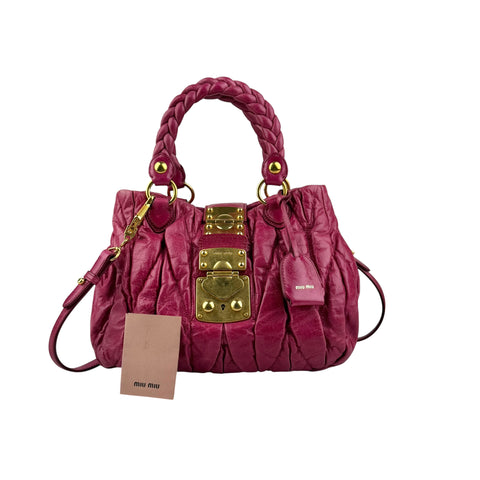Miu Miu Matelassé Two-Handle Shoulder Bag