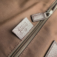 Pre-owned gucci-medium-pocket-tote-gg-canvas-bag-beige-ebony