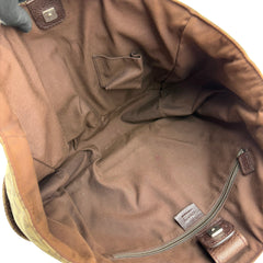 Pre-owned gucci-medium-pocket-tote-gg-canvas-bag-beige-ebony