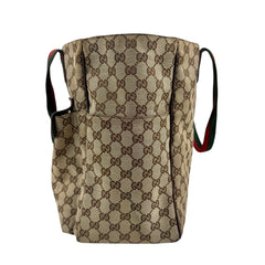 Pre-owned gucci-medium-pocket-tote-gg-canvas-bag-beige-ebony