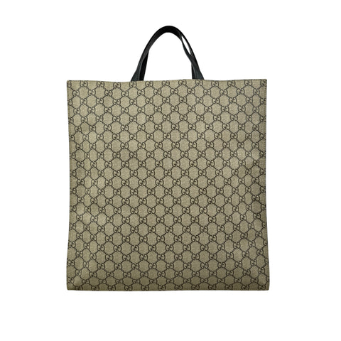 Pre-owned gucci-handbag-shoulder-bag-bee-print-brown-black back view