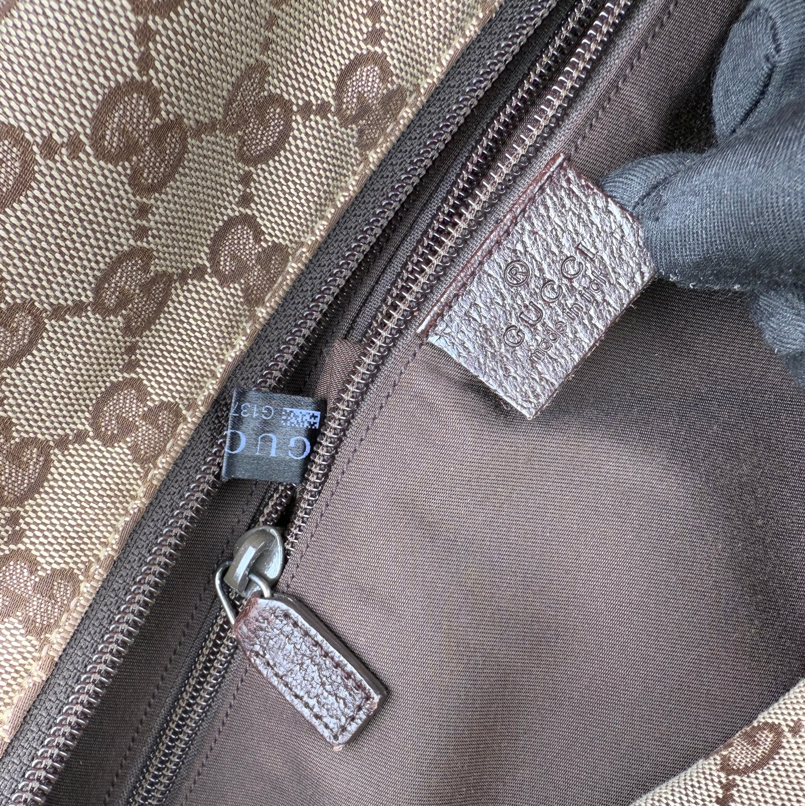 Pre-owned gucci-canvas-web-travel-bag