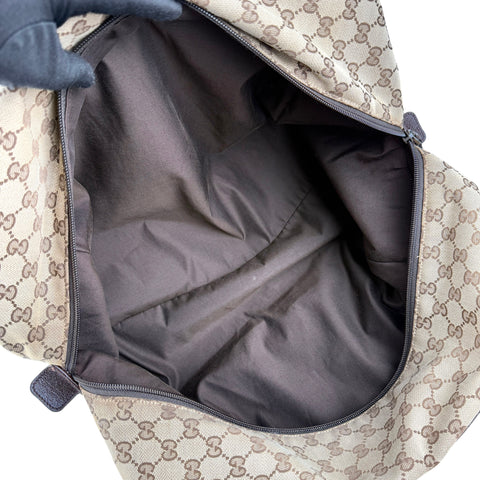 Pre-owned gucci-canvas-web-travel-bag