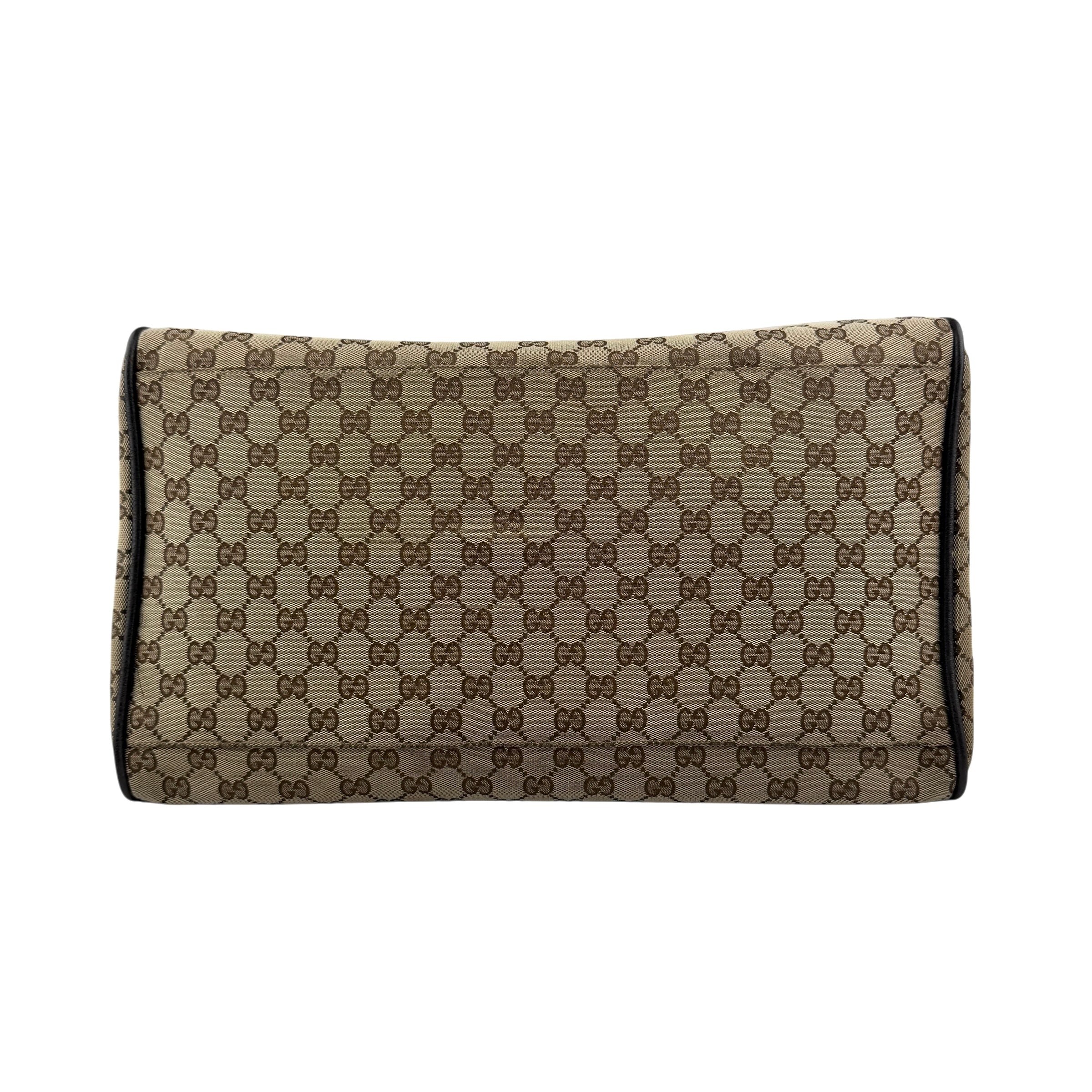 Pre-owned gucci-canvas-web-travel-bag