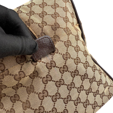 Pre-owned gucci-canvas-web-travel-bag