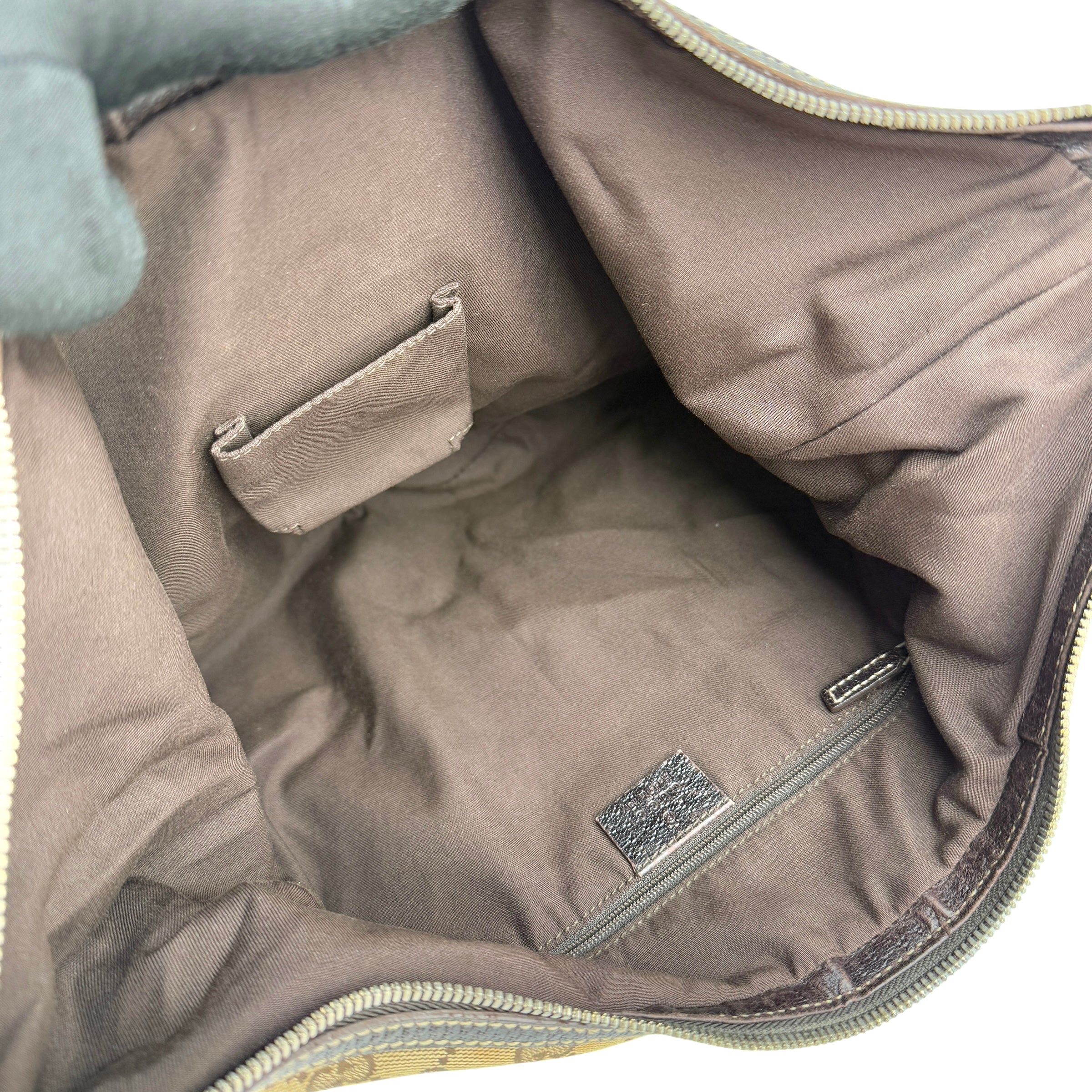 Pre-owned gucci-small-princy-gg-canvas-shoulder-bag-beige-ebony