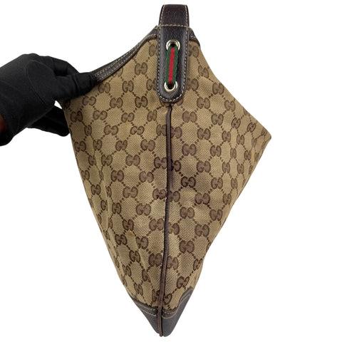 Pre-owned gucci-small-princy-gg-canvas-shoulder-bag-beige-ebony