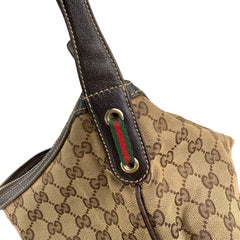 Pre-owned gucci-small-princy-gg-canvas-shoulder-bag-beige-ebony