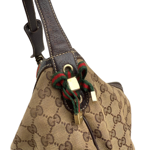 Pre-owned gucci-small-princy-gg-canvas-shoulder-bag-beige-ebony
