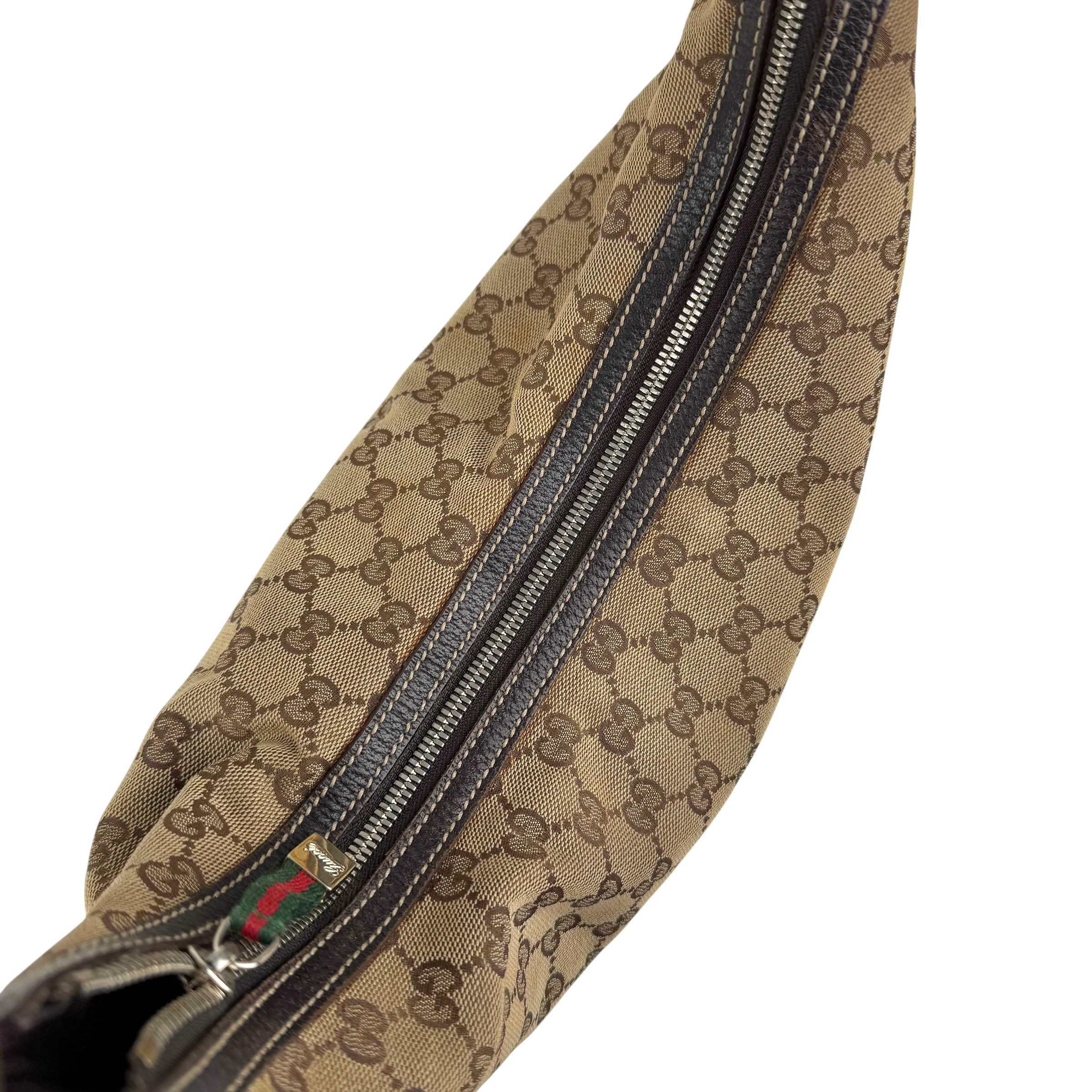 Pre-owned gucci-small-princy-gg-canvas-shoulder-bag-beige-ebony