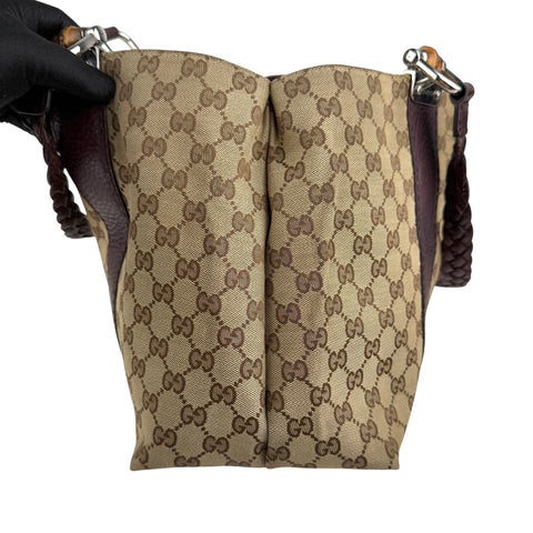 Gucci Bamboo Monogram Large Tote Shoulder Bag