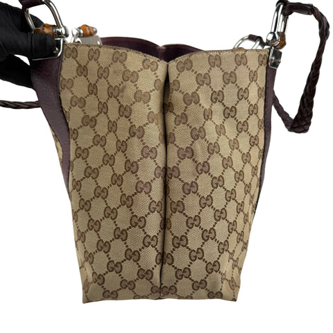 Gucci Bamboo Monogram Large Tote Shoulder Bag