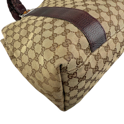 Gucci Bamboo Monogram Large Tote Shoulder Bag