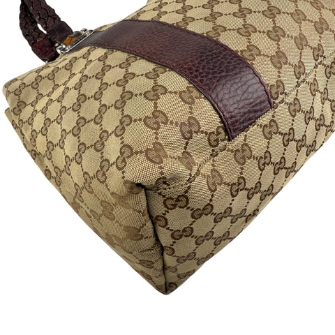 Gucci Bamboo Monogram Large Tote Shoulder Bag