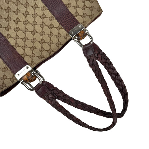 Gucci Bamboo Monogram Large Tote Shoulder Bag