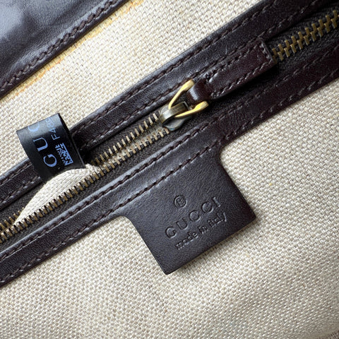 Pre-owned gucci-gg-canvas-body-bag-brown