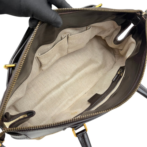 Pre-owned gucci-gg-canvas-body-bag-brown