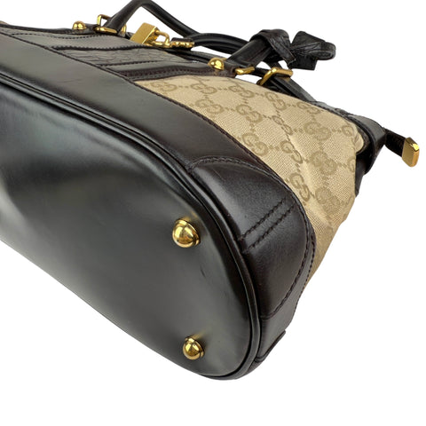 Pre-owned gucci-gg-canvas-body-bag-brown