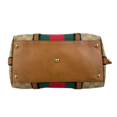 Pre-owned gucci-rania-convertible-top-handle-bag-gg-canvas