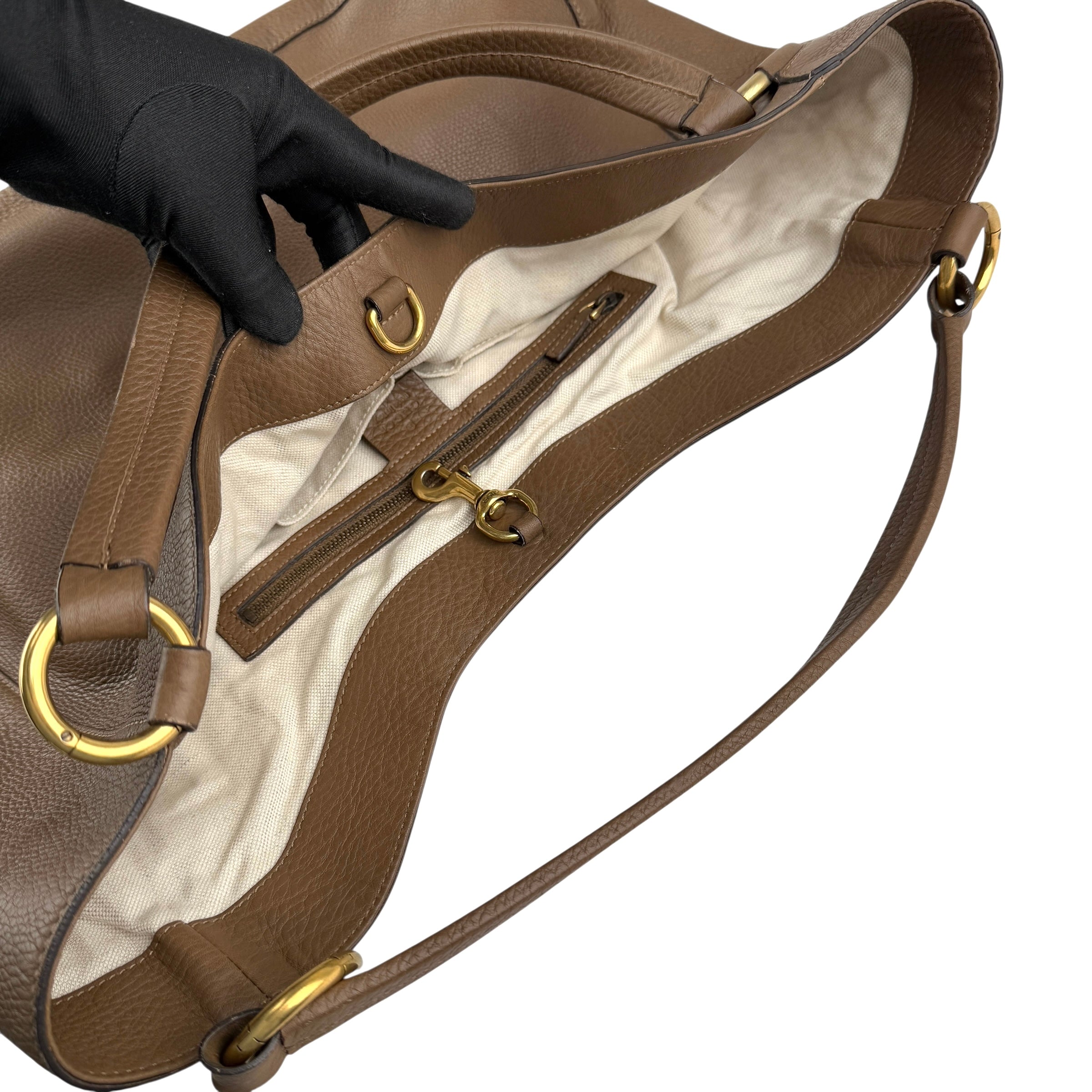 Pre-owned Gucci Brown Leather Tote tote bag