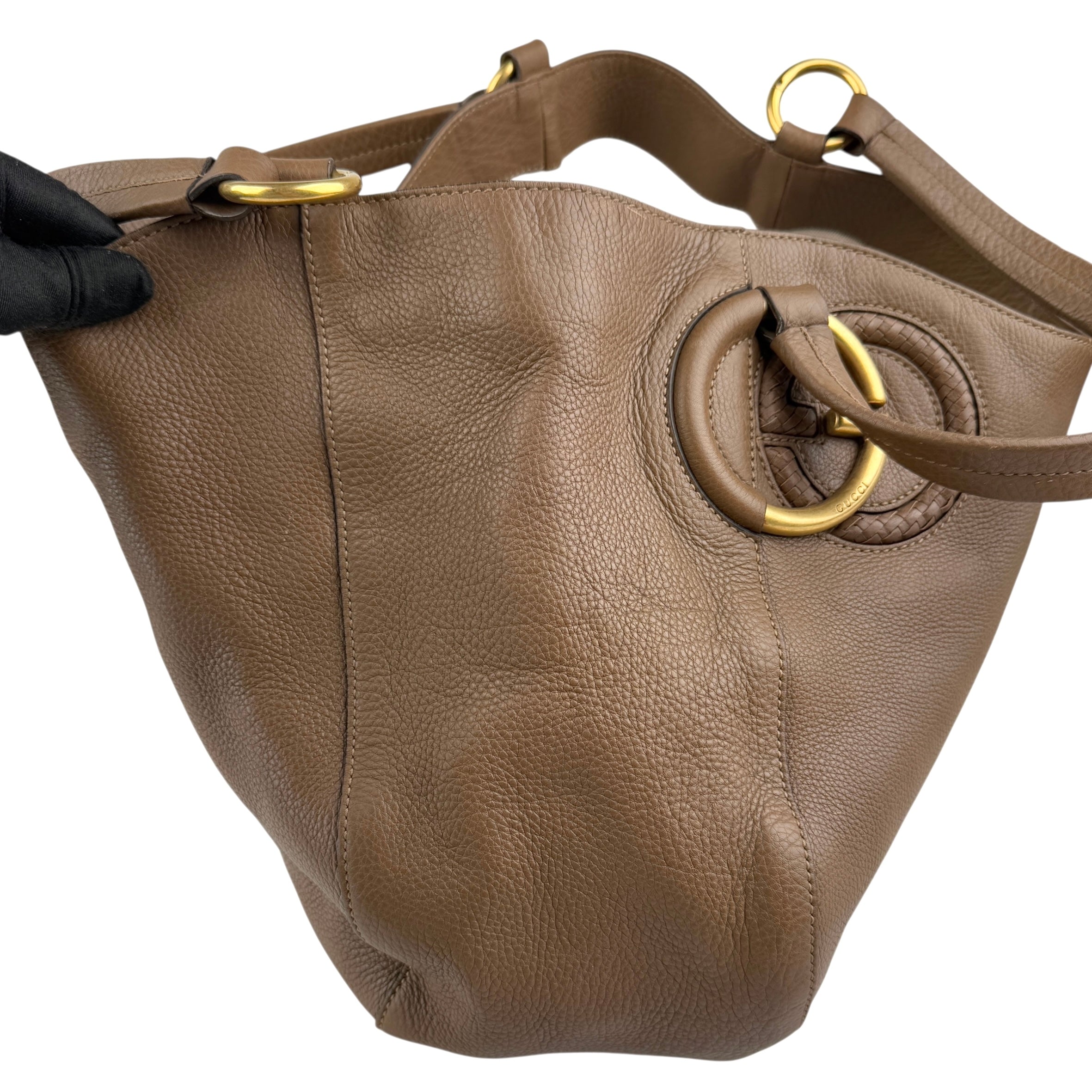 Pre-owned Gucci Brown Leather Tote tote bag