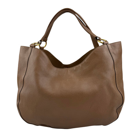 Pre-owned Gucci Brown Leather Tote tote bag back view