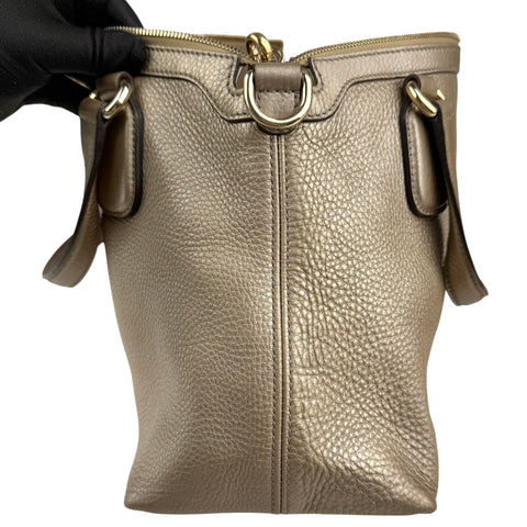 Gucci Soho Handbag Shoulder Bag Medium Gold Leather Bag Crossbody Strap