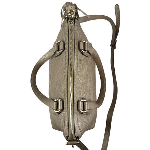 Gucci Soho Handbag Shoulder Bag Medium Gold Leather Bag Crossbody Strap