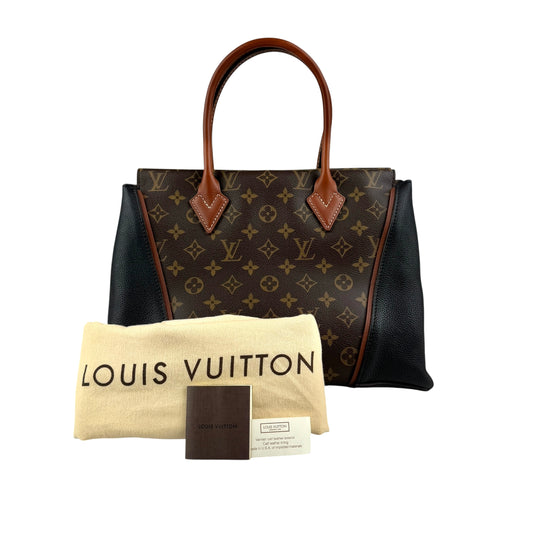 Pre-owned louis-vuitton-black-monogram-canvas-tote back view