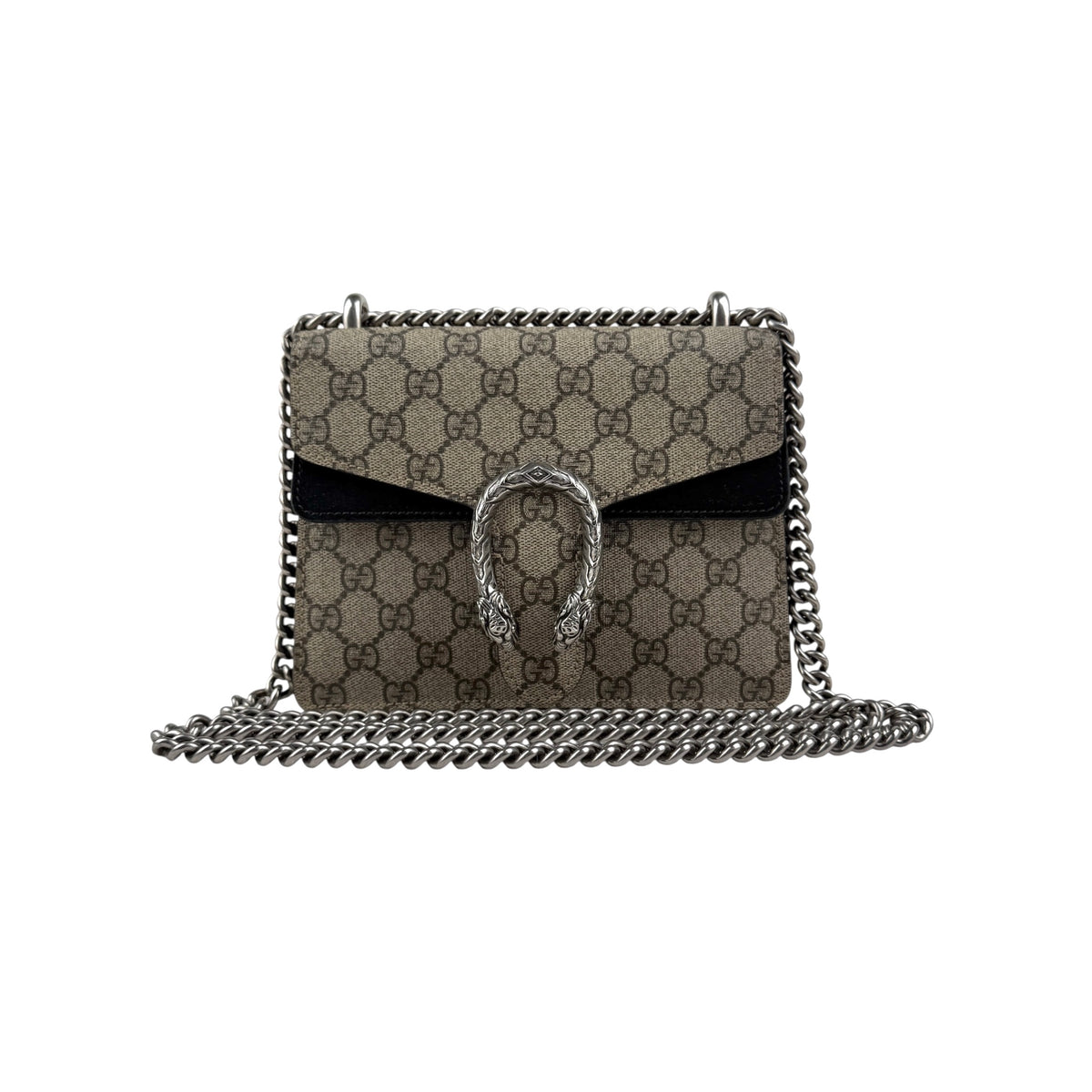 Gucci Dionysus Shoulder Bag GG Supreme Mini Brown/Black